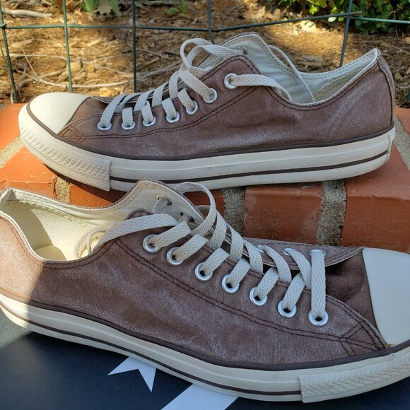 EUC CTAS Converse 104375F low brown allover canvas (11M - 13W) KICKS - Picture 6 of 7